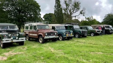 Carnforth, UK. 07 July 2024. Leighton Hall Classic Car Show exhibits Stock Footage 279218620
