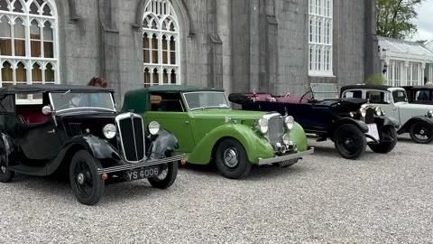 Carnforth, UK.  07 July 2024. Leighton Hall Classic Car Show exhibits Stock Footage 279218635