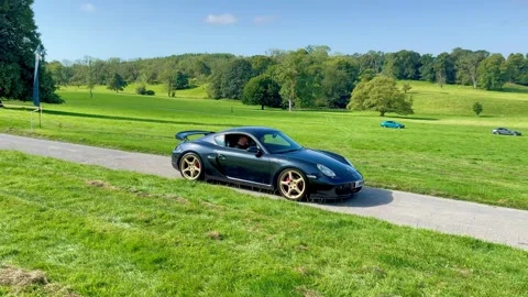 Carnforth, UK. 2025 AUG, 17. Leighton Hall, Porsche car show in 4k Video slow-mo Видео 315005514