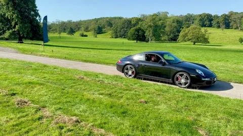 Carnforth, UK. 2025 AUG, 17. Leighton Hall, Porsche car show in 4k Video slow-mo Stock Footage 315604857