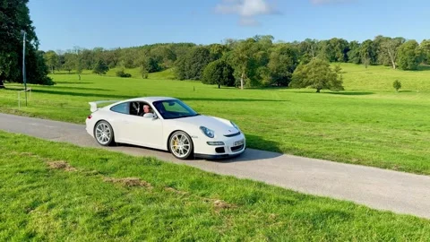 Carnforth, UK. 2025 AUG, 17. Leighton Hall, Porsche car show. 4k Video slow-mo Stock Footage 315605072