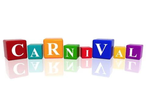 Carnival in 3d cubes Illustration