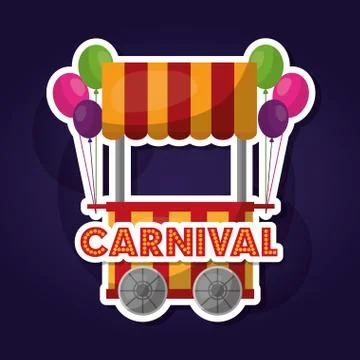 Carnival amusement park Ilustración de archivo