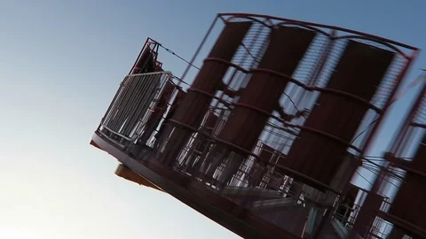 Carnival, Amusement Park, Zero Gravity. Ride is full of excited customers Stockbeeldmateriaal 108133449