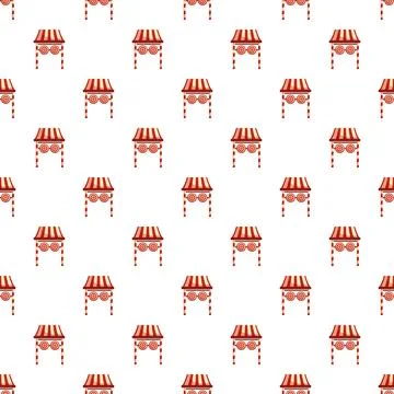 Carnival booth target game seamless pattern Stock Illustration