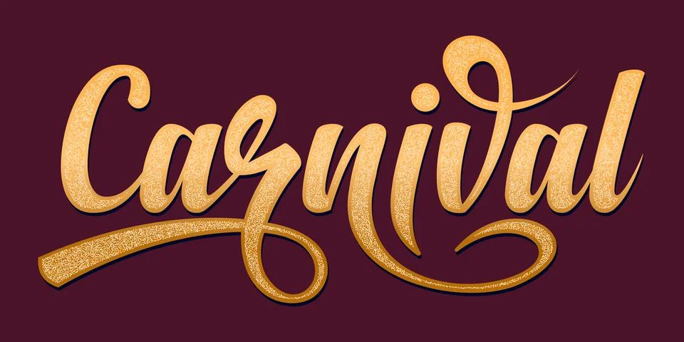 Carnival calligraphic text Stock Illustration
