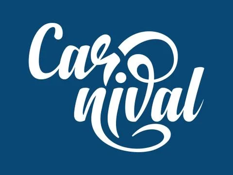 Carnival calligraphic text Stock Illustration