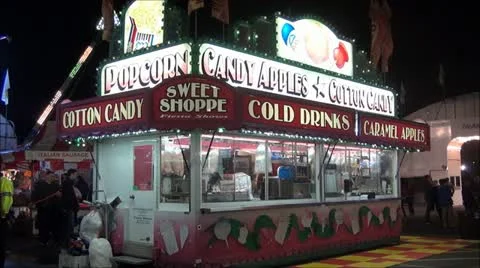Carnival candy snackbar stand Stock Footage 22308372