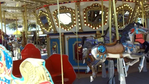 Carnival Carousel Ride. Stock Footage 108546369