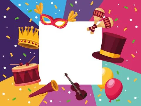 Carnival celebration frame イラスト素材