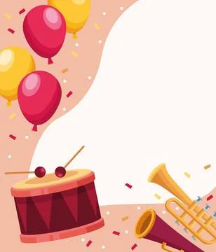 Carnival celebration postcard Stock Illustration