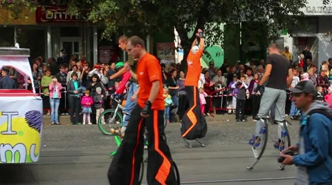Carnival in city Stock Footage 8649479