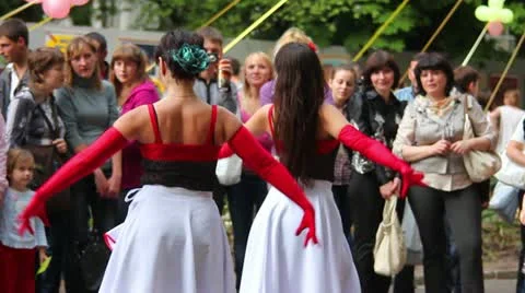 Carnival in city Stock Footage 11036886