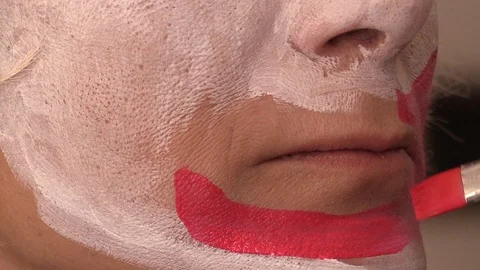 Carnival Clown Make Up Video stock 103990755
