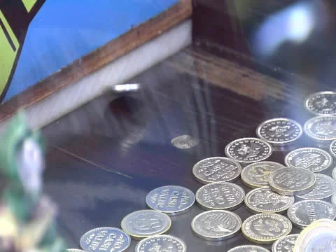 Carnival Coin Push Game Stock Footage