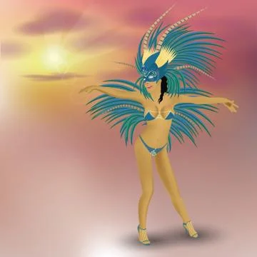 Carnival dancer Stock-Illustration
