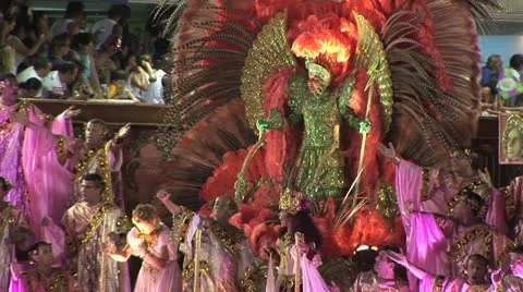 Carnival Dancers On A Float 4 Video stock 19101927