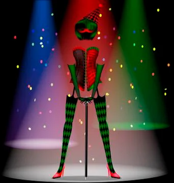 Carnival dancing corset Stock Illustration