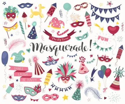 Carnival doodle set Illustrazione stock