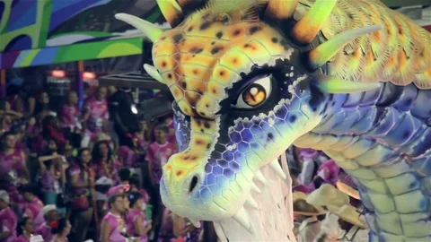 Carnival dragon 스톡 동영상 75171487