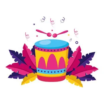 Carnival drum feathers イラスト素材