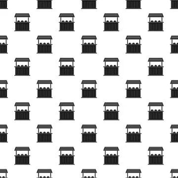 Carnival fair booth pattern vector Stock Illustration
