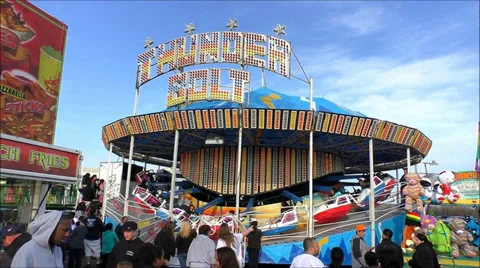 Carnival fast ride Stock Footage 37159742