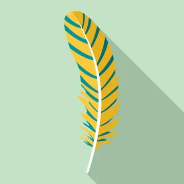 Carnival feather icon, flat style Stock-Illustration