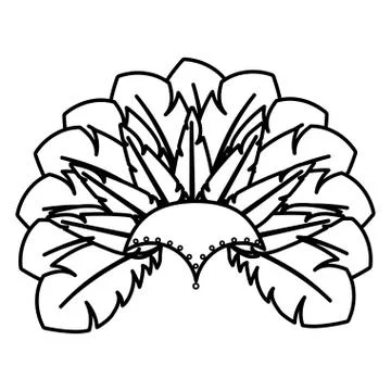 Carnival feathers hat decoration イラスト素材
