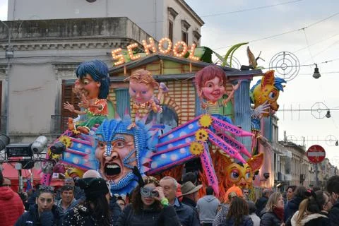 Carnival float 库存照片