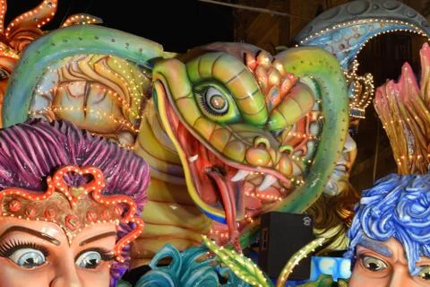 Carnival float 库存照片