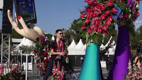 Carnival flower parade in Nice Stock Footage 146027429