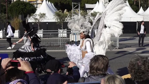 Carnival flower parade in Nice Video stock 146027617