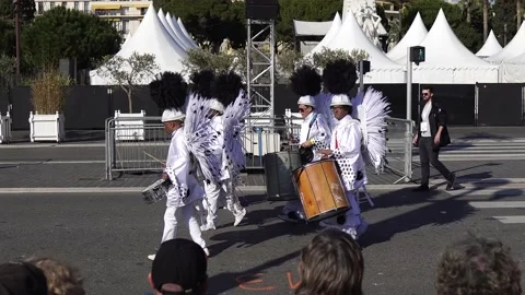 Carnival flower parade in Nice Stock Footage 146027654