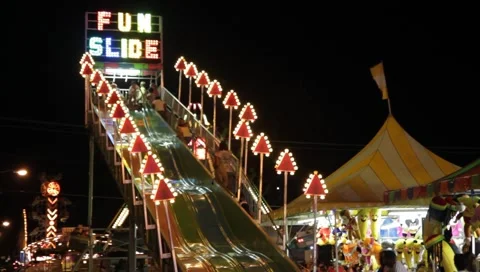 Carnival Fun Slide Stock Footage 6573403