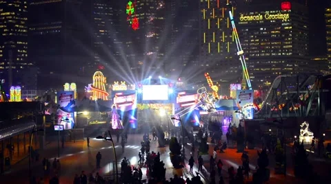 Carnival funfair, Hong Kong, China. Stock Footage 58564277