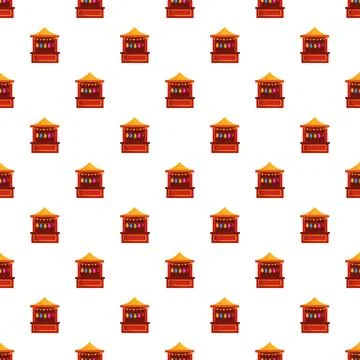 Carnival game stall pattern illustration for festive event Illustrazione stock