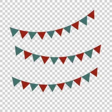 Carnival garland with flags Illustration