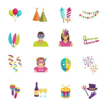 Carnival Icon Flat 库存插图