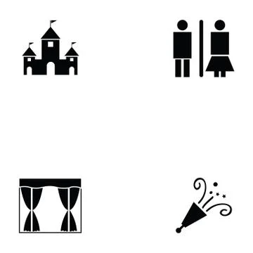 Carnival icon set Stock Illustration