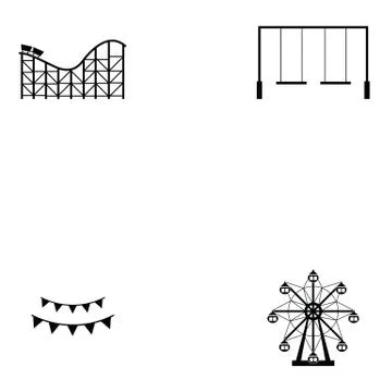 Carnival icon set Stock Illustration