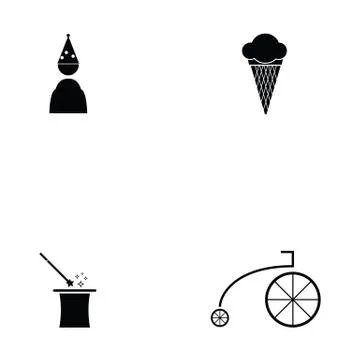 Carnival icon set Stock Illustration
