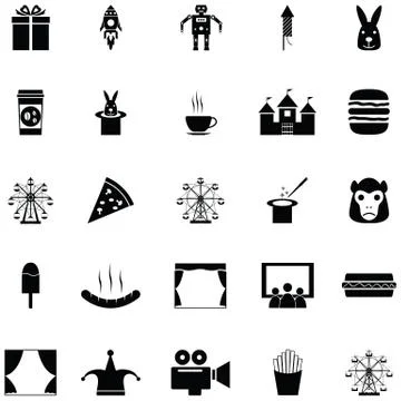 Carnival icon set Stock Illustration