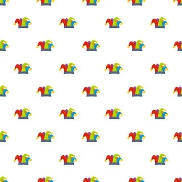 Carnival jester pattern seamless Stock Illustration