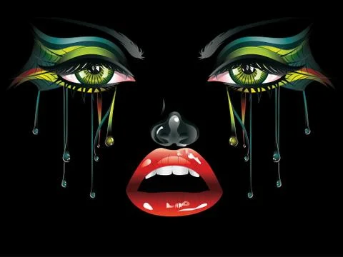 Carnival Makeup Stock Illustration