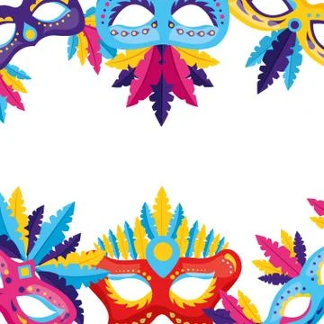 Carnival mask background Stock Illustration