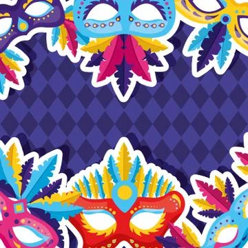 Carnival mask background Stockillustratie