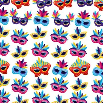 Carnival mask background Stock Illustration