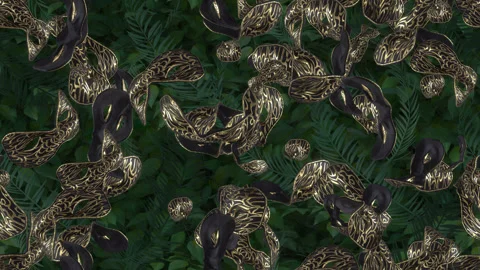 Carnival Mask Background LOOP TILE Swirl. This Rio Carnaval 3d animation Stock Footage 262065366