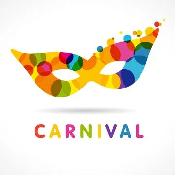 Carnival mask colored Illustrazione stock